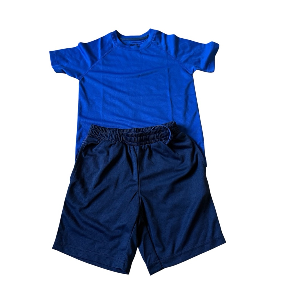NWT Spotted Zebra Boys Size S Blue Athletic T-Shirt and Shorts Set Outdoors